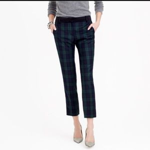 J. Crew ‘Maddie’ pant black-watch plaid 0/2💚🖤